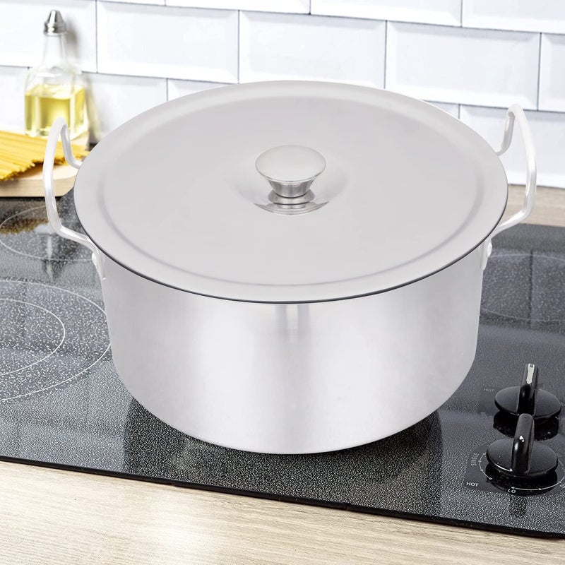 SHIV HOME WORLD Aluminium Patila/Bhagona/Tapeli/Handi/Pot with LID Size-4  - Image 1