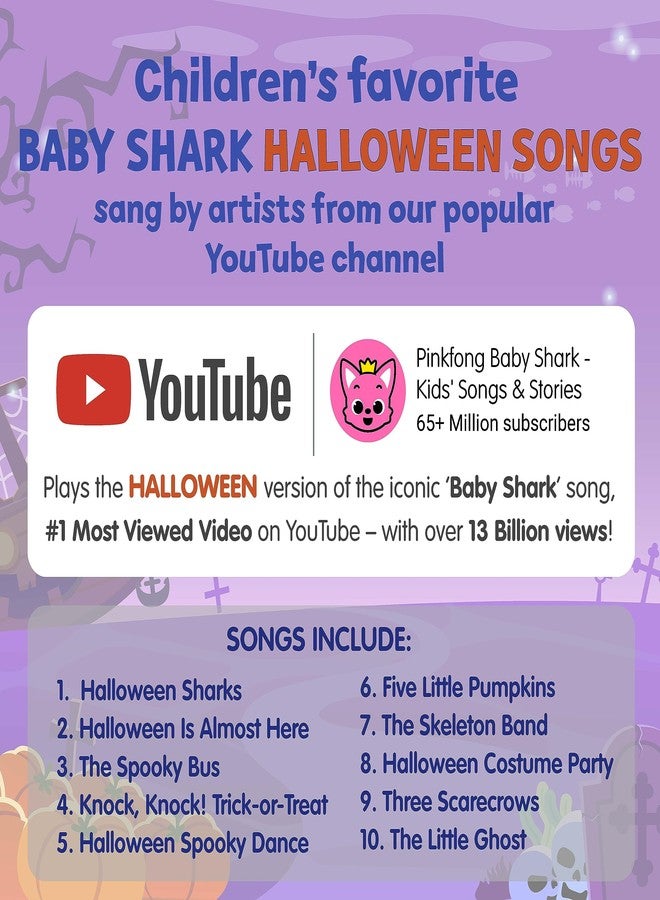 Pinkfong Baby Shark Halloween Songs Sound Book | Children's Halloween Book | Interactive Learning Book for Toddlers 1-3 | Educational Musical Book | Baby Shark for Babies & Toddlers - Image 4