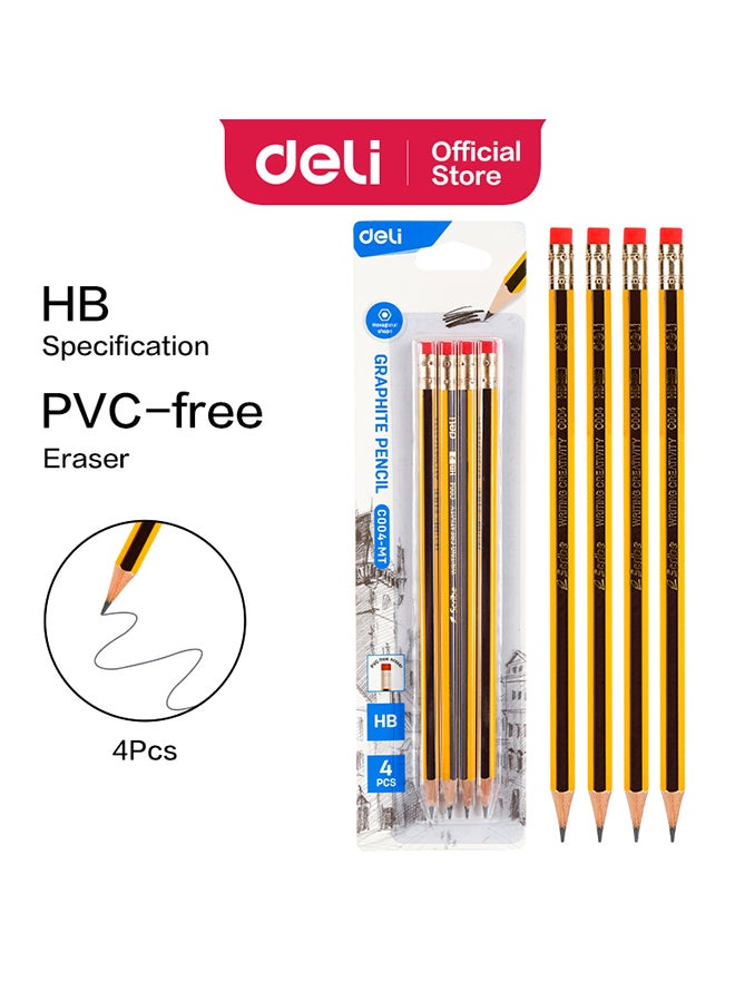 DELI GRAPHIT PENCIL HB WITH ERRASES - Image 1