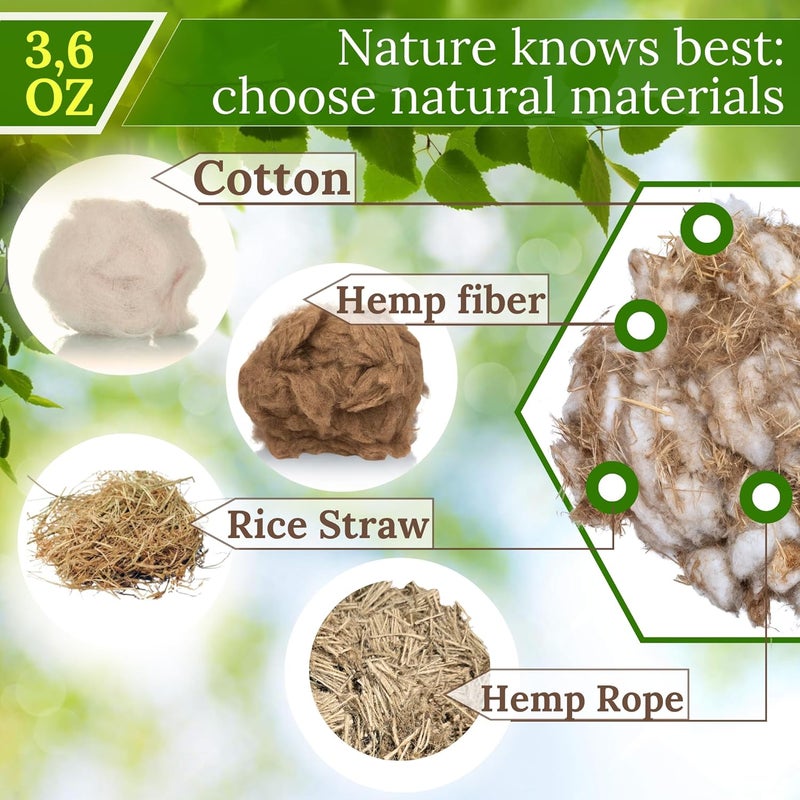 slivche Mix Bird Nesting Filler - Hummingbird Nesters Bird Nesting Material for Wild Birds Wrens Finches - Image 2