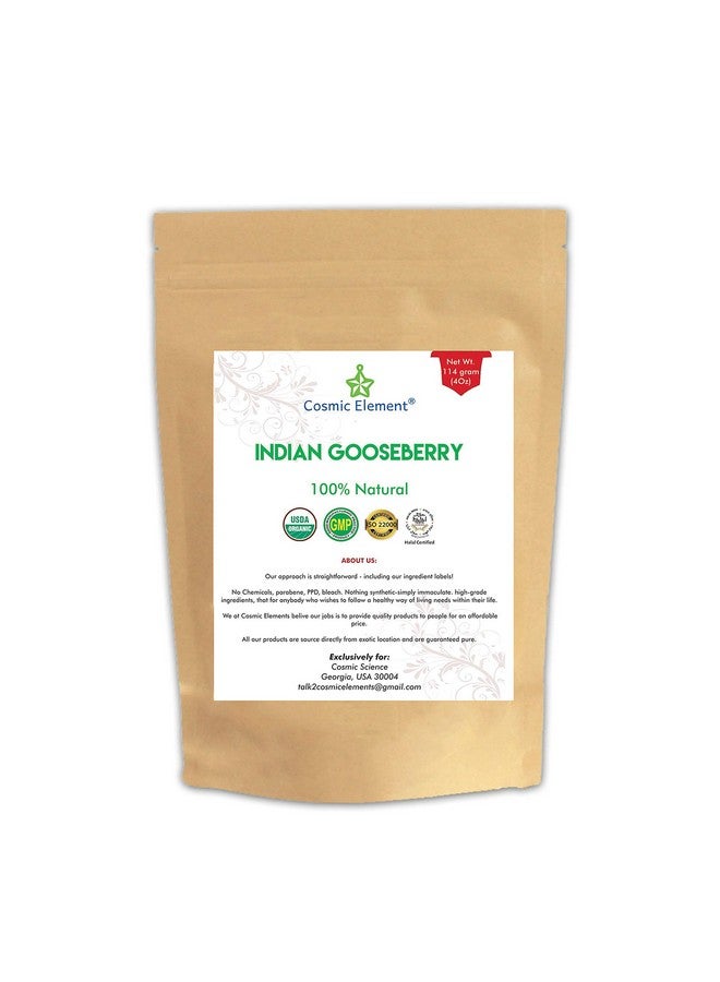 Cosmic Element 100% Pure Organic Amla Powder for Hair Growth - Rich in Vitamin C, Amalaki Powder for Skin Health & Eating - USDA Organic, Unrefined - 4 oz - Image 1