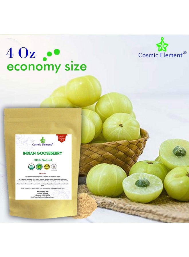 Cosmic Element 100% Pure Organic Amla Powder for Hair Growth - Rich in Vitamin C, Amalaki Powder for Skin Health & Eating - USDA Organic, Unrefined - 4 oz - Image 5