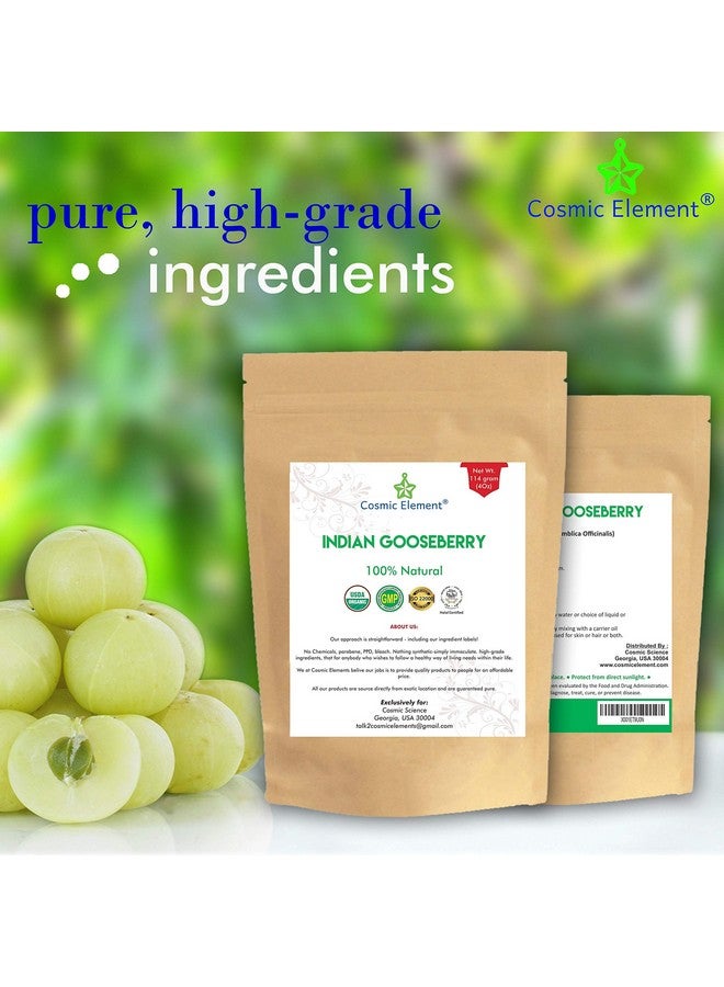 Cosmic Element 100% Pure Organic Amla Powder for Hair Growth - Rich in Vitamin C, Amalaki Powder for Skin Health & Eating - USDA Organic, Unrefined - 4 oz - Image 4