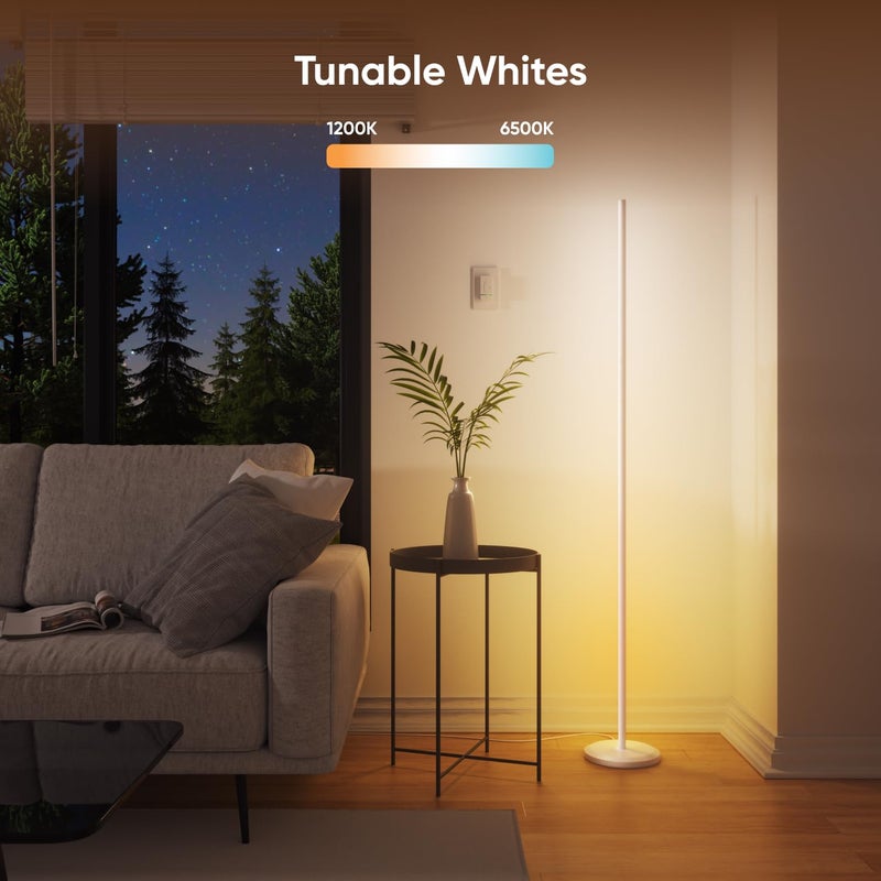 Nanoleaf Matter Smart Floor Lamp, LED Standing Lamps Work with Alexa, Music Sync Corner Lamp,16 Million Colors, 1700lm RGBTW Floor Lamp with Voice Control for Living Room, Ambient Lighting, White - Image 4
