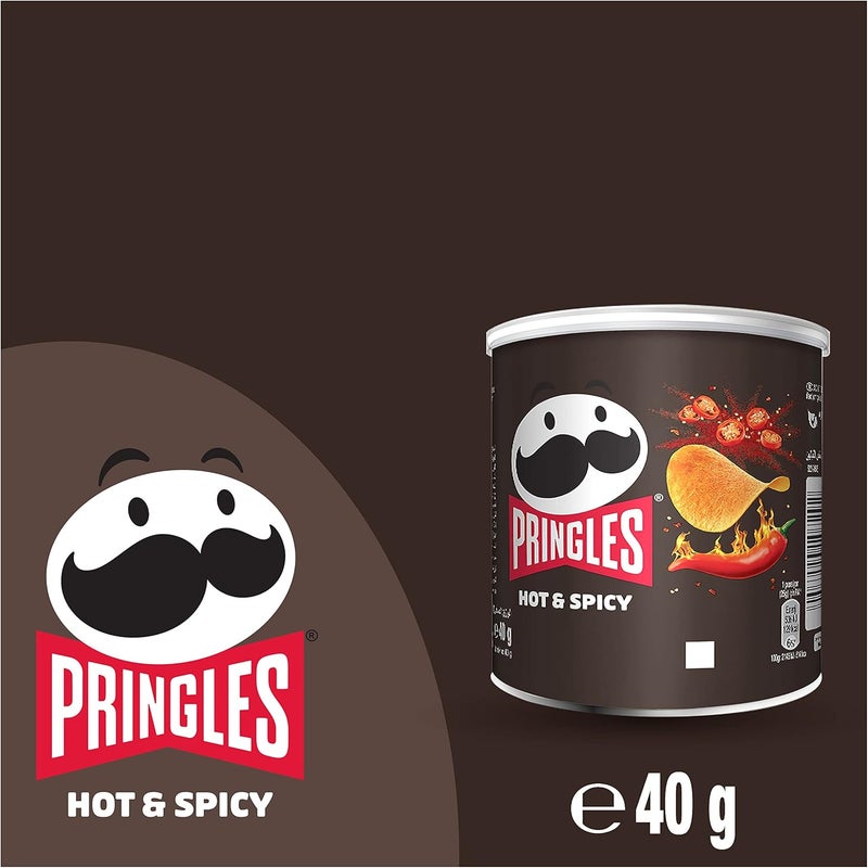 Pringles Hot & Spicy Flavour Potato Chips - Pack of 12 - Image 2