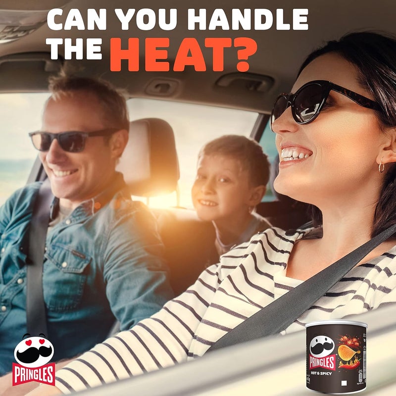 Pringles Hot & Spicy Flavour Potato Chips - Pack of 12 - Image 5