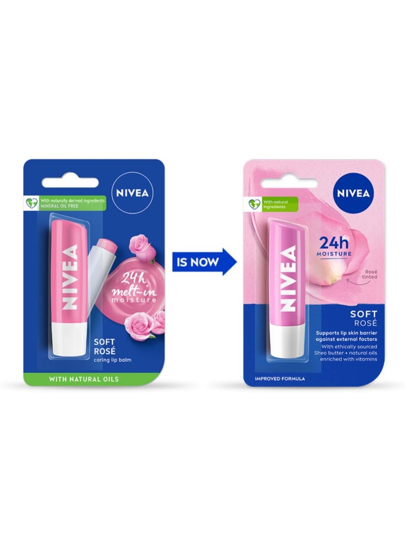 نيفيا مرطب الشفاه برائحة الورد الناعم  4.8G - Image 2