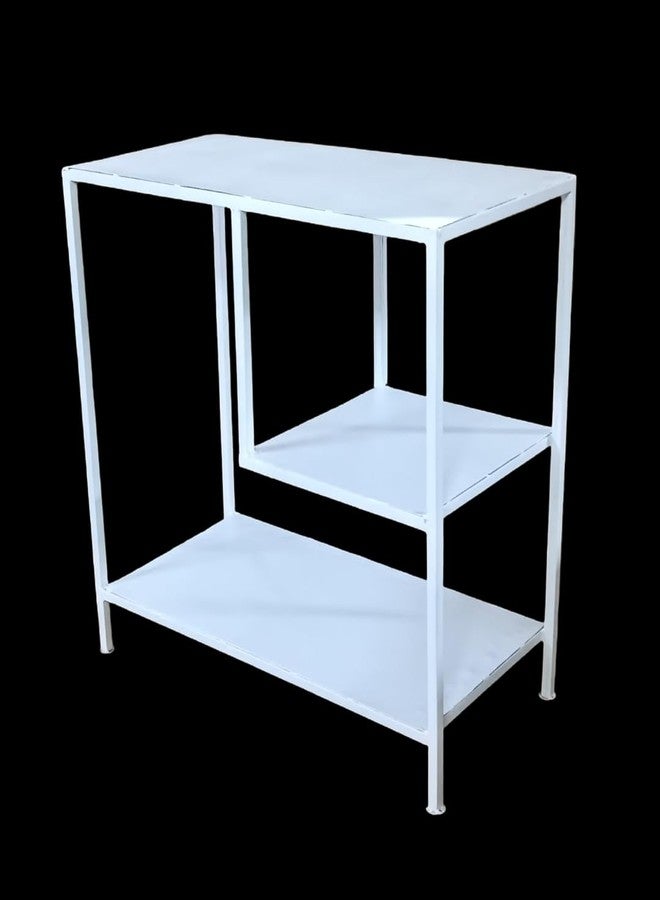 BUGAKI Aquarium Stand, White, 24x12x24 Inch, 3-Tier Storage Shelves - Image 1