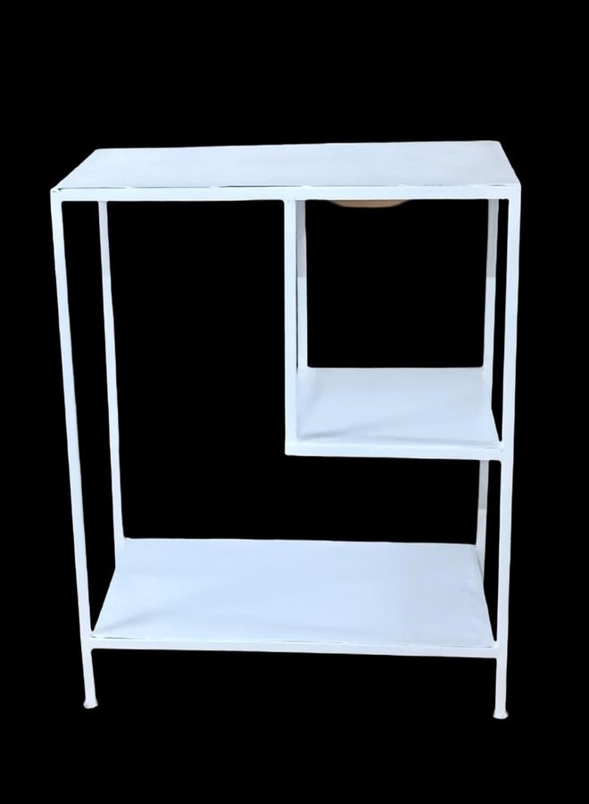 BUGAKI Aquarium Stand, White, 24x12x24 Inch, 3-Tier Storage Shelves - Image 5