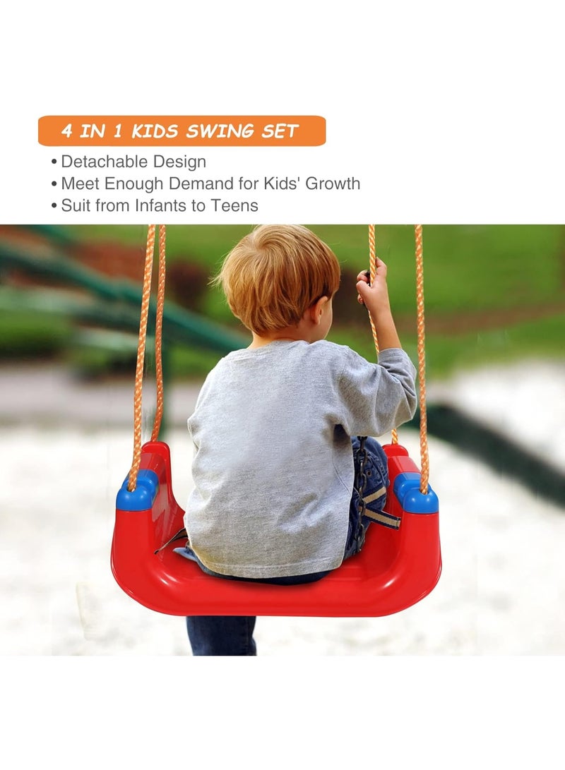 ضحكة  أرجوحة أطفالDehkah  4 في 1 بحزام أمان – مقعد هزاز للأطفال للاستخدام الداخلي والخارجي - Image 3