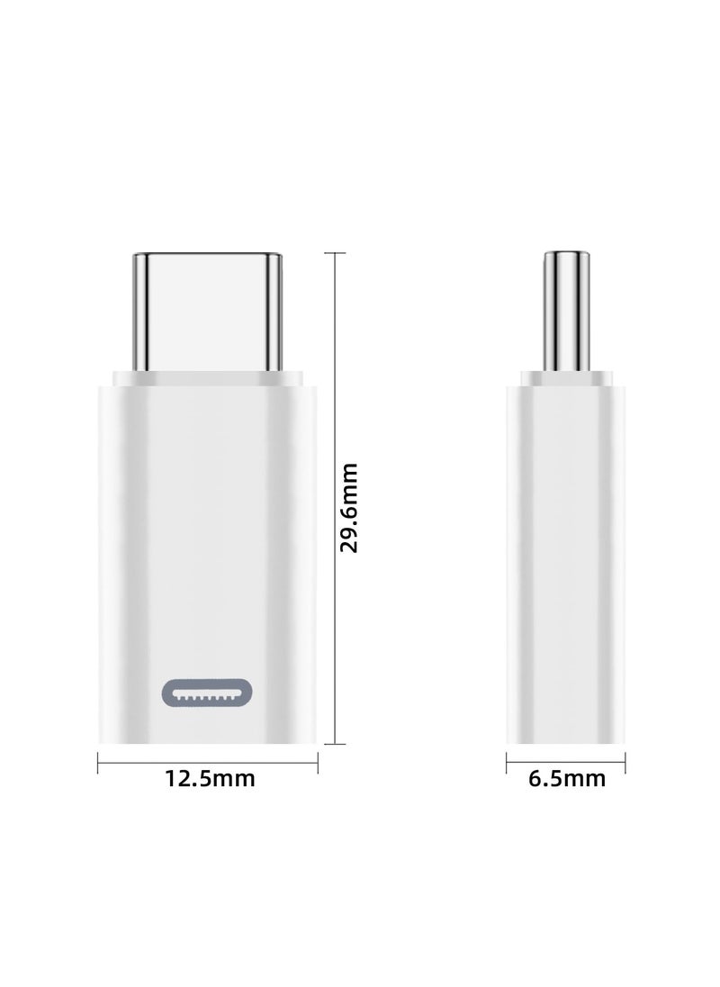 غنافوتو - 2 عبوة محول USB-C لكابل آيفون، محول شحن سريع من النوع C ذكر، متوافق مع سلسلة آيفون 16/15، آيباد إير/برو، وليس للقارئ المربع/سماعة الرأس/الميكروفون/قلم الرصاص (أبيض) - Image 1