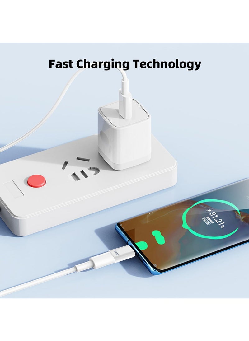غنافوتو - 2 عبوة محول USB-C لكابل آيفون، محول شحن سريع من النوع C ذكر، متوافق مع سلسلة آيفون 16/15، آيباد إير/برو، وليس للقارئ المربع/سماعة الرأس/الميكروفون/قلم الرصاص (أبيض) - Image 1