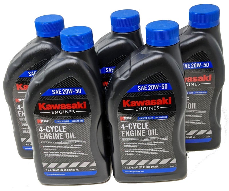 Kawasaki 99969-6298 Genuine OEM K-Tech SAE 20W-50 4-Cycle Engine Oil (Pack of 5) - Image 1