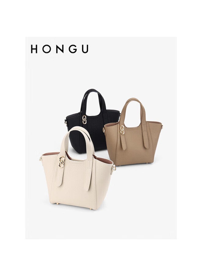 Hongu Honggu Leather Handbag For Women, Shoulder And Handheld Bag, Commuter Basket Bag, Crossbody Bucket Bag, Qixi Gift For Girlfriend - Image 1