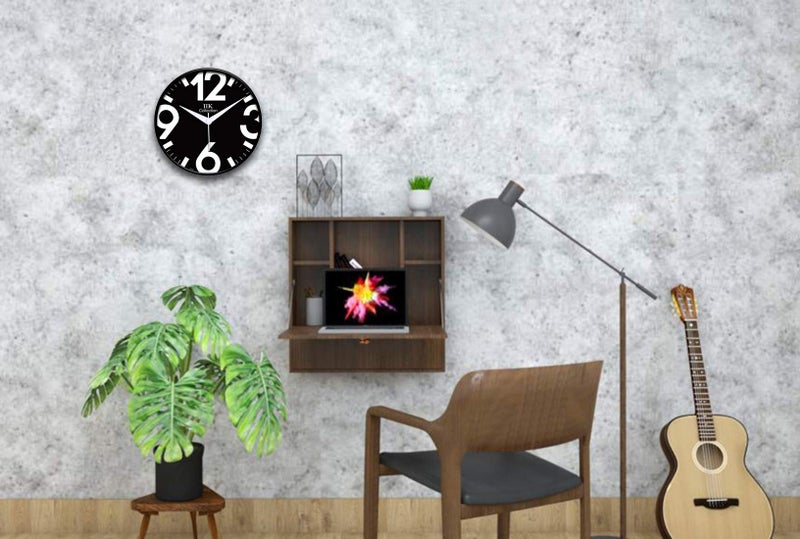 IIK Collection 12-Inch Designer Plastic Analogue Round Wall Clock for Home, Kitchen, Living Room, Bedroom, Office (30 Cm X 30 Cm X 6 Cm), Multicolor - Image 2