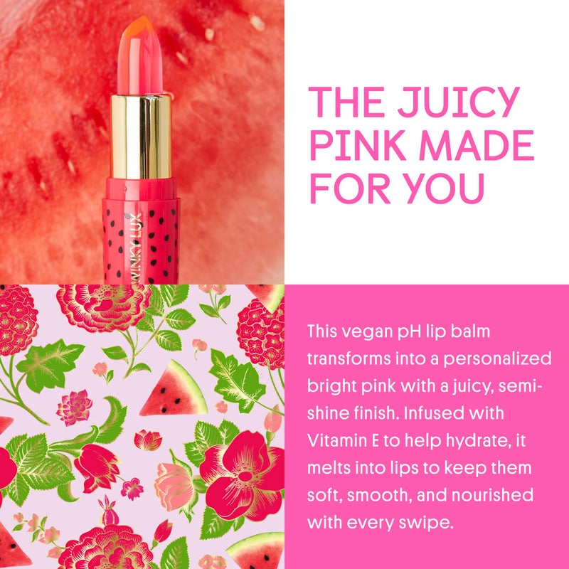 Winky Lux Watermelon Jelly pH Lip Balm - Hydrating Lip Balm, Natural Pink Tint with pH Color Changing, Moisturize & Soften Lips While Leaving Sheer Pink Tint, With Watermelon Candy Scent - Image 4