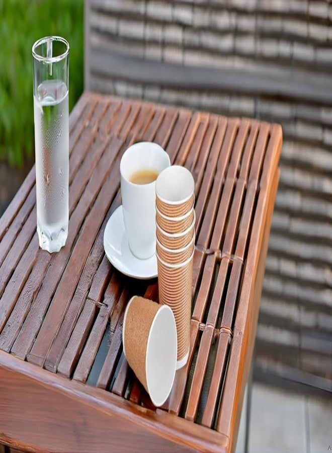 Careswipe 10 Pcs Rippled Khaki Colour Ripple Paper Cup (250 ml) - Image 2