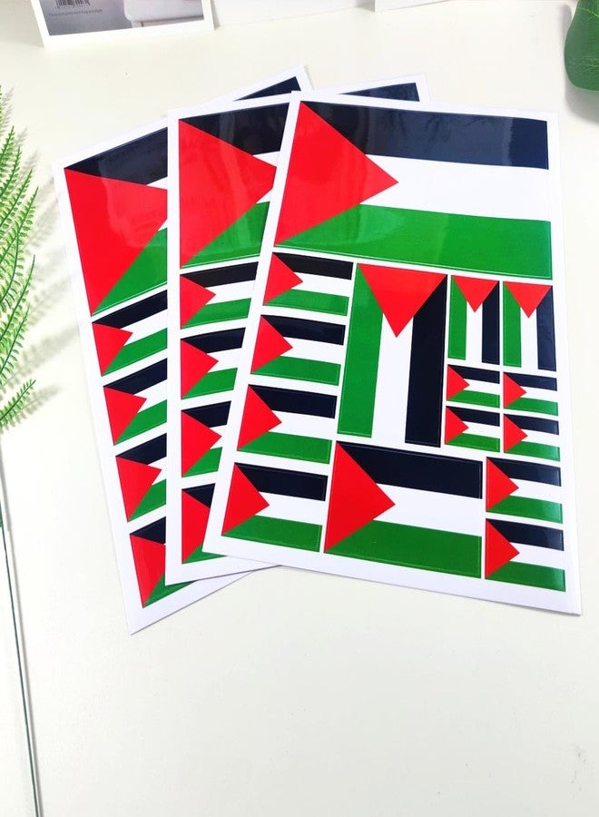 QQSD Palestine Flag Sticker Palestinian Decal in Multiple Sizes,3 Pack, 11.7 x 8.3 Inches - Image 3
