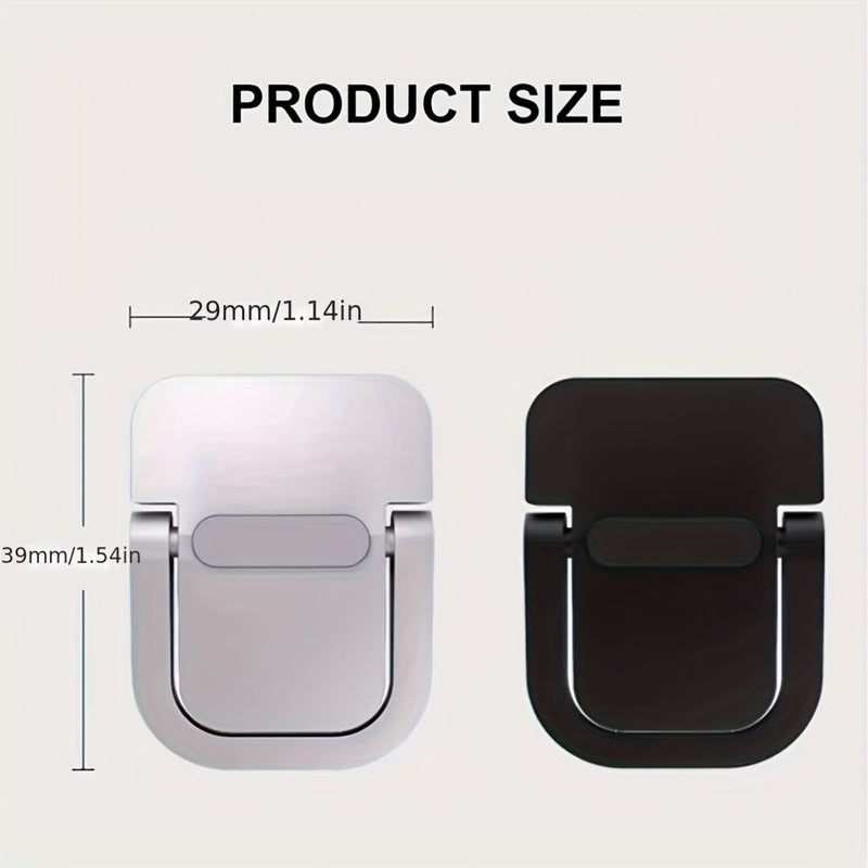 Black Foldable Ergonomic Laptop Stand For 10 To 18 Inch Laptops Tablets Keyboards And Phones Adjustable ABS Material Portable Desktop Support - Image 2