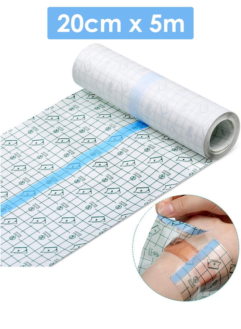 Generic 5m x 20cm Cuttable Waterproof Transparent Peritoneal Dialysis Shower Protector Peritoneal Dialysis Belt Dressing Wound Cover Bandage Tape for Shower Shields Swimming Post Surgical Scar Therapy Dressings  - Image 1