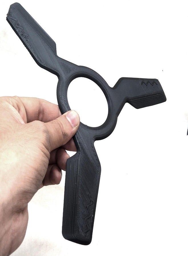 CERO ® 3D Printed Outdoor Trivenger Boomerang for Kids Fun & Skillful Throwing (White PLA Plastic) - Image 3