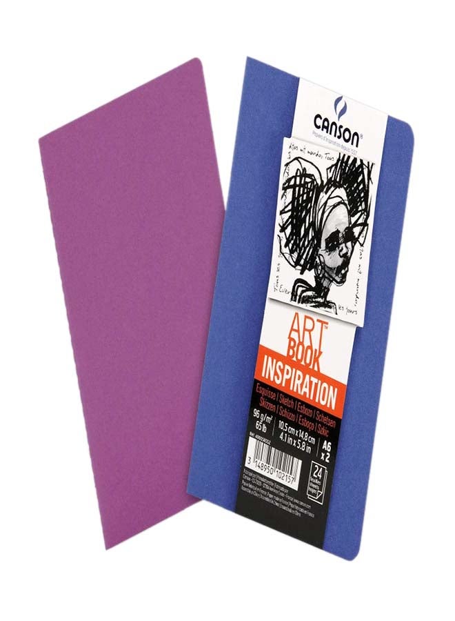 Canson ART BOOK Inspiration-Ultramarine + Violet-A6-96g-24paper