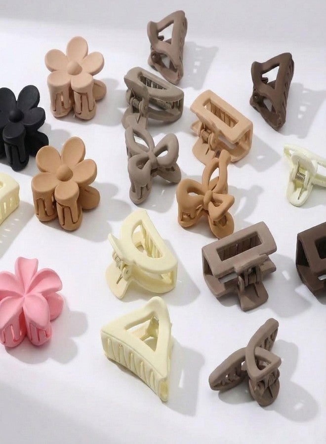 Chictresses Mini Hair Clips Set of 8 for Girls, Teens & Women | Korean Style Cute Claw Clips | Lightweight Non-Slip Hair Accessories for Daily Use (Brown) - Image 5