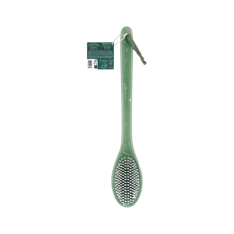 EcoTools Sea Gems Bath Bristle Brush, Dual-Sided Shower Brush for Cleansing & Exfoliating with Long Handle for Cleaning Back, Low-Waste Design, Vegan & Cruelty-Free, 1 Count - Image 5