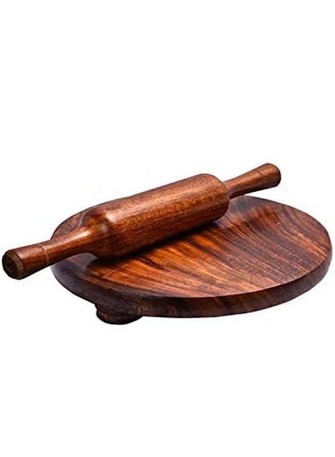 Ateer Wood Chakla Belan Roti Maker for Home & Kitchen Wood Chakla Belan Chapati Maker Roti Roller Rolling Pin & Board - Image 1