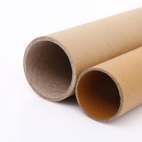 QoTang 12 PCS Cardboard Tubes for Crafts Two Size, Empty Toilet Paper Rolls for Art Projects, DIY Brown Crafting Paper Roll for Classrooms Dioramas Decorations, 5pcs 1.37x15.7In and 5pcs 1.77x15.7In - Image 2
