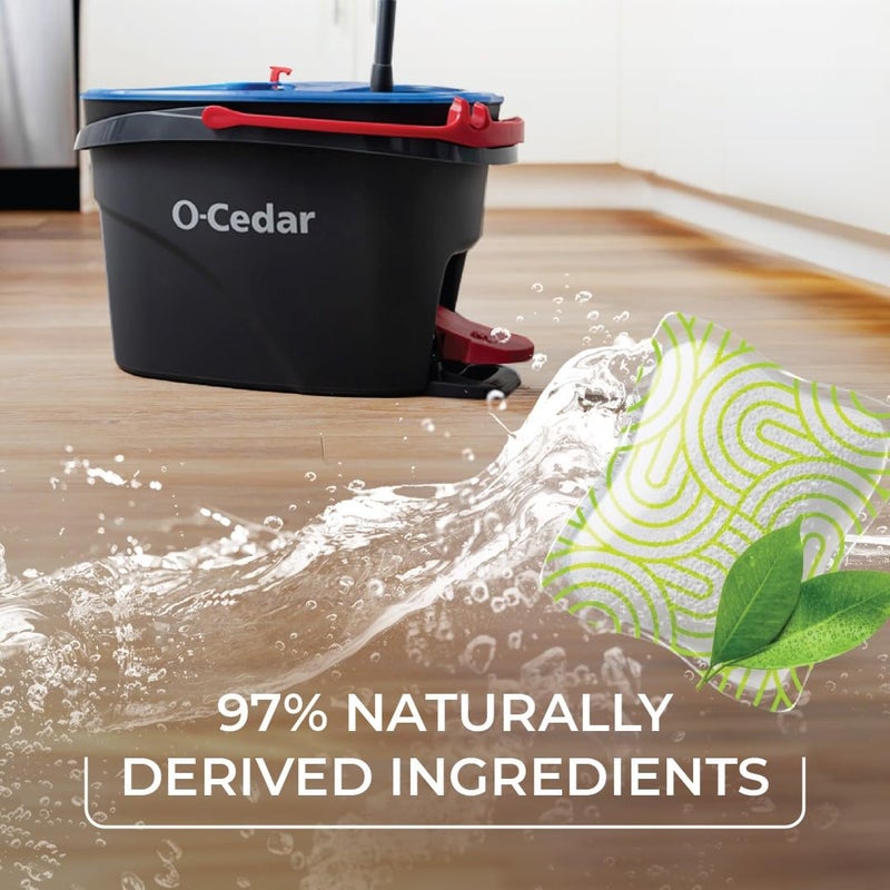 o cedar O-Cedar PACS Hard Floor Cleaner, Crisp Citrus Scent 10 Count (1-Pack) | Made with Naturally-Derived Ingredients | Safe to Use on All Hard Floors | Perfect for Mop Buckets - Image 3
