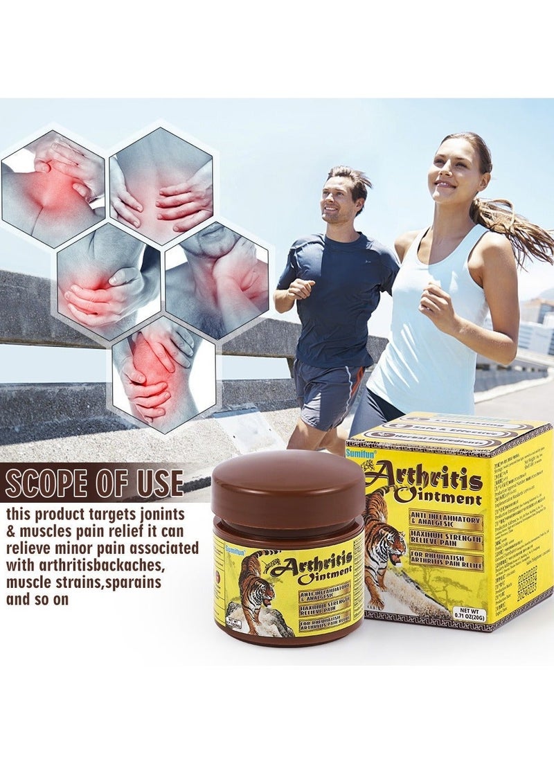 Sumifun - Arthritis Treatment Ointment, Portable Quick Relief Herbal Extract Red Tiger Plaster For Joint Pain, Tiger Balm Arthritis Pain Relief Cream For Muscle Joints Shoulder Lumbar Knee Pain, (1pc, 20g) - Image 1