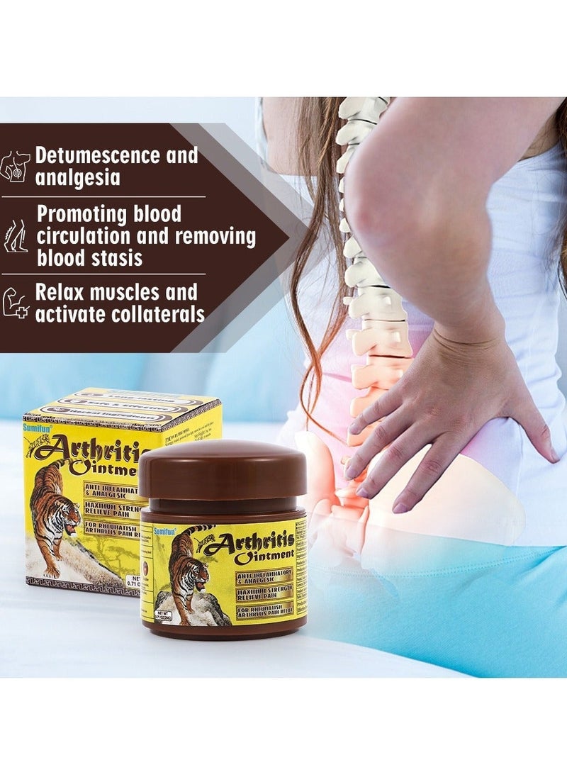 Sumifun - Arthritis Treatment Ointment, Portable Quick Relief Herbal Extract Red Tiger Plaster For Joint Pain, Tiger Balm Arthritis Pain Relief Cream For Muscle Joints Shoulder Lumbar Knee Pain, (1pc, 20g) - Image 1