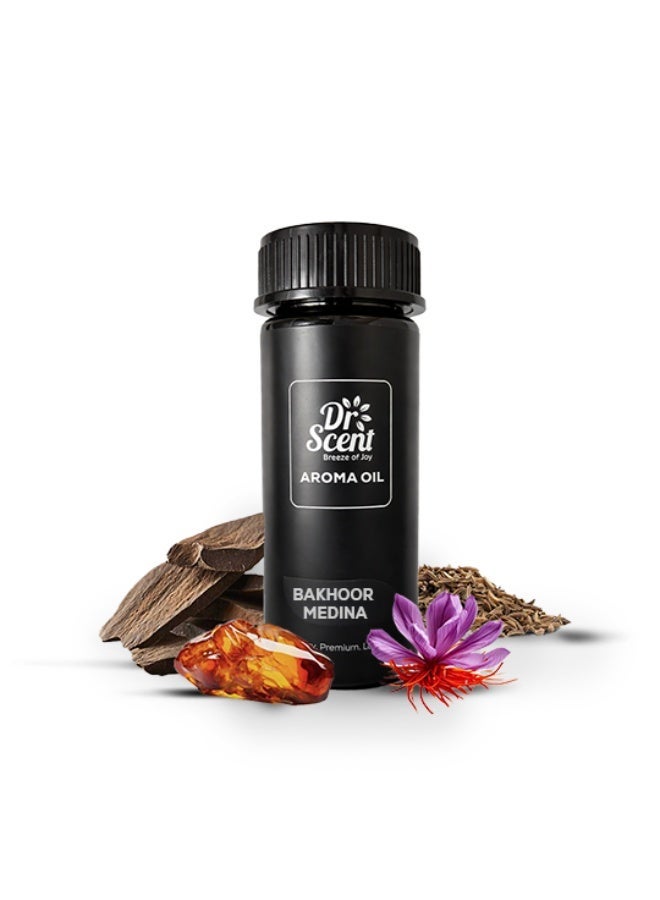 Dr Scent Diffuser Aroma Bakhoor Medina 170ml - Infused with the finest natural ingredients saffron, oud, amber, rose, vanilla, and pink pepper | Perfect for Offices, Homes, Shops, Hotel Rooms & Small Lobbies - Image 1