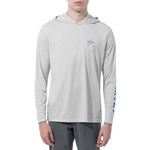 Guy Harvey Mens Long Sleeve Performance Sun Protection Hoodie UPF 50 Microchip XLarge - Image 1