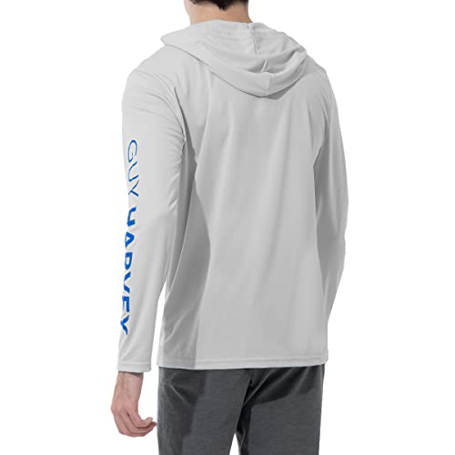 Guy Harvey Mens Long Sleeve Performance Sun Protection Hoodie UPF 50 Microchip XLarge - Image 3