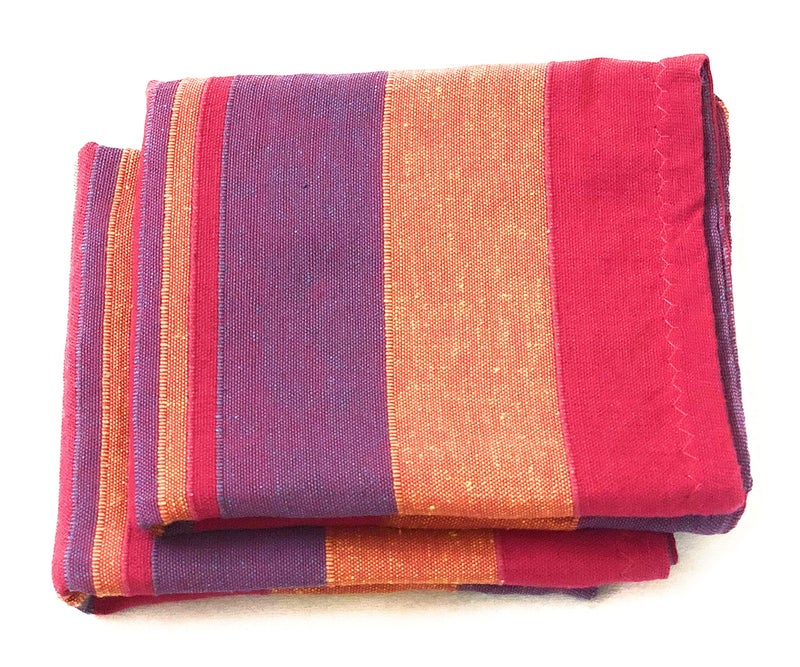 RANGBHAR Handloom Cotton Pillow Covers, Set of 2 Cotton Pillow Covers, Striped, 18 x 27 inch, Pink 250 - Image 4