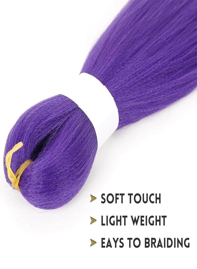 SQUISHCO Purple Hair Extensions, Vibrant Purple Hair Wig With 4 Golden Butterfly Clips, Suitable For Cosplay, Fashion Events And Social Media Styling - Image 5