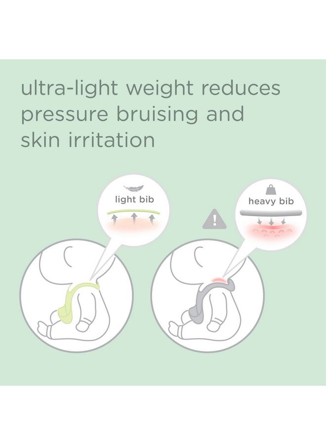 Olababy Fold N Go Silicone Baby Bib w Travel Case | Soft, Lightweight, Waterproof Bibs for Infants & Toddlers | BPA Free (1 Bib + 1 Travel Case, Pearl) - Image 2