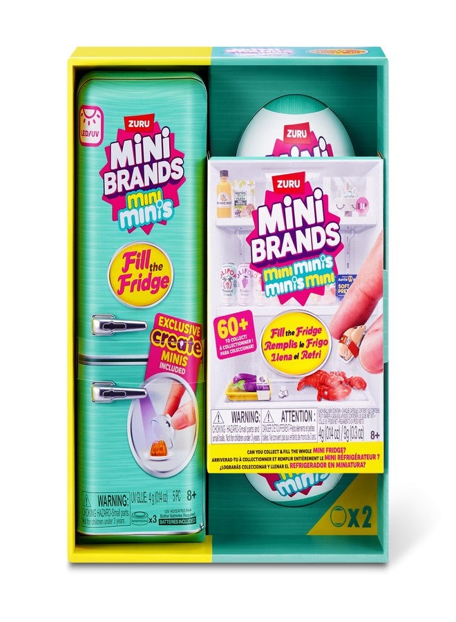 Mini Brands -Fill The Fridge-Series 1-1PK Fill The Fridge PLAYSET S1 and 2PK INT Capsules S1 Combo - Image 1