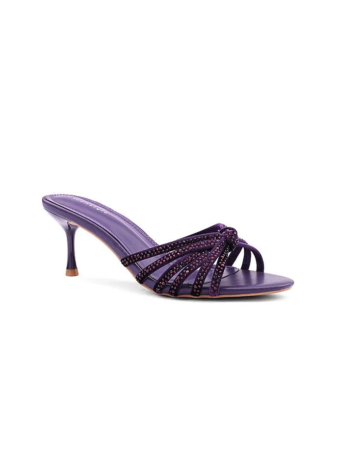 أيقون Elegant Night Purple heel slipper with smooth finish and comfortable fit.