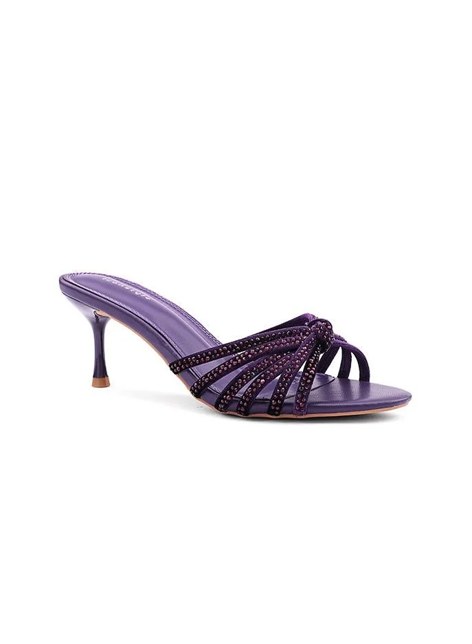 أيقون Elegant Night Purple heel slipper with smooth finish and comfortable fit.