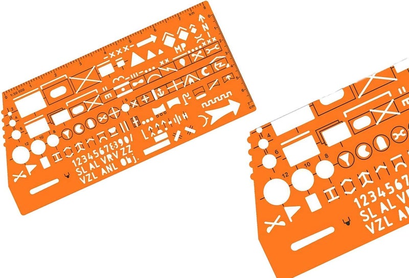 360 Tactical Standard Graph Template Stencil with Military Marking Symbols for NATO Army Drawing and Drafting on Tactical Map #8353 - Image 4