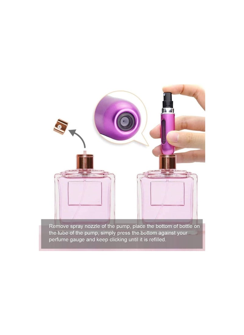 Gonice 5ml Mini Perfume Atomizer Bottles, 5pcs Refillable Perfume Spray Bottle, Scent Pump Case, Empty Perfume Bottles for Travel and Outgoing  - Image 4