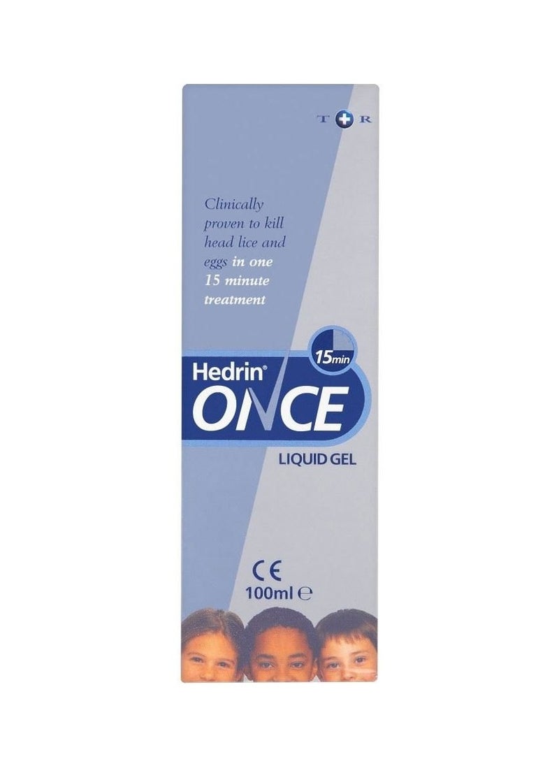 Hedrin Hedrin Once Spray Gel, Head Lice Treatment, Nits Treatment, Kills Headlice and Eggs in 15 Minutes – 100ml  - Image 1