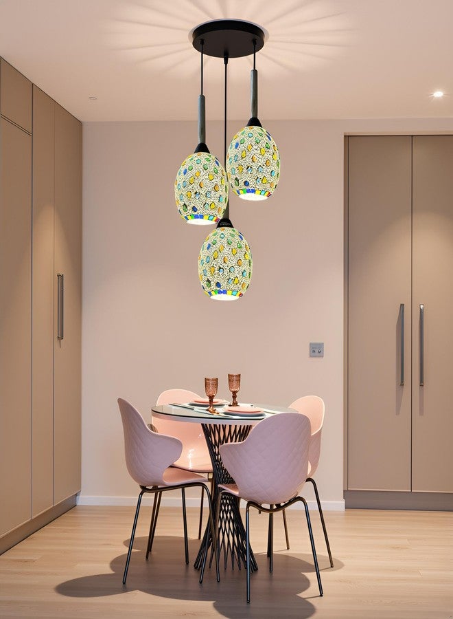 Cruv Handicrafted Pendant Light for Kicthen Island, Bedroom lamp, Over Dining Table Hanging Lights and Decoration lamp (Round) - Image 2