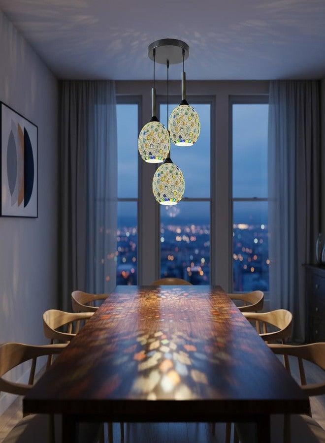 Cruv Handicrafted Pendant Light for Kicthen Island, Bedroom lamp, Over Dining Table Hanging Lights and Decoration lamp (Round) - Image 4