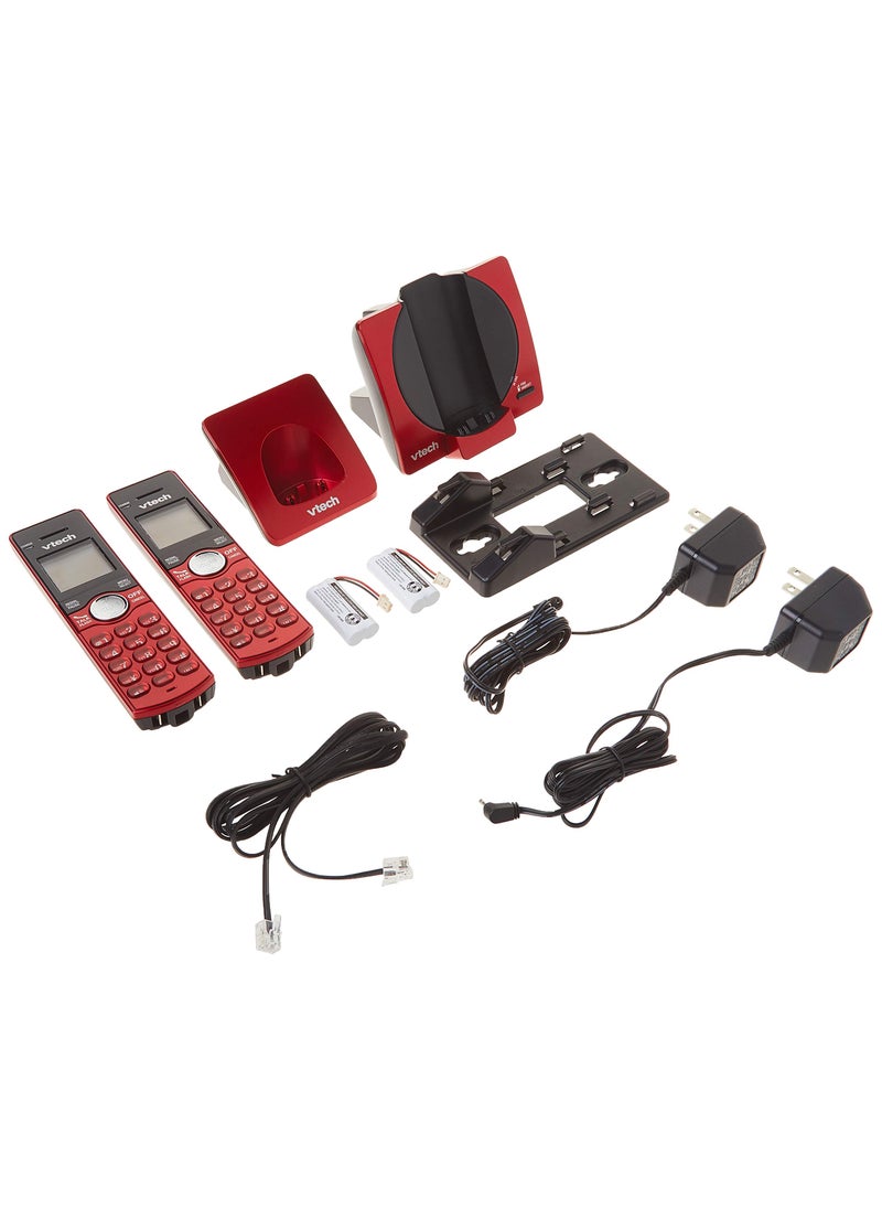 vtech VTech CS6919-26 DECT 6.0 Cordless Phone with 2 Full Duplex Handsets - Red  - Image 4