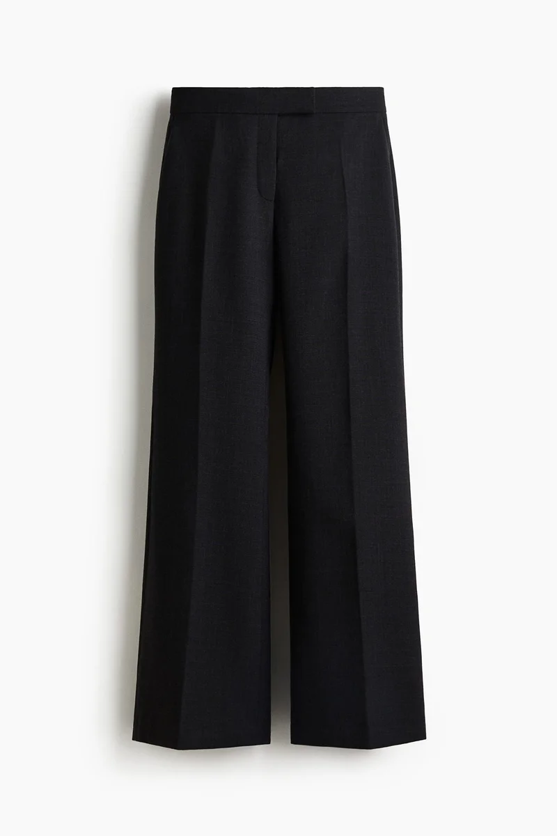 H&M Flared wool-blend trousers