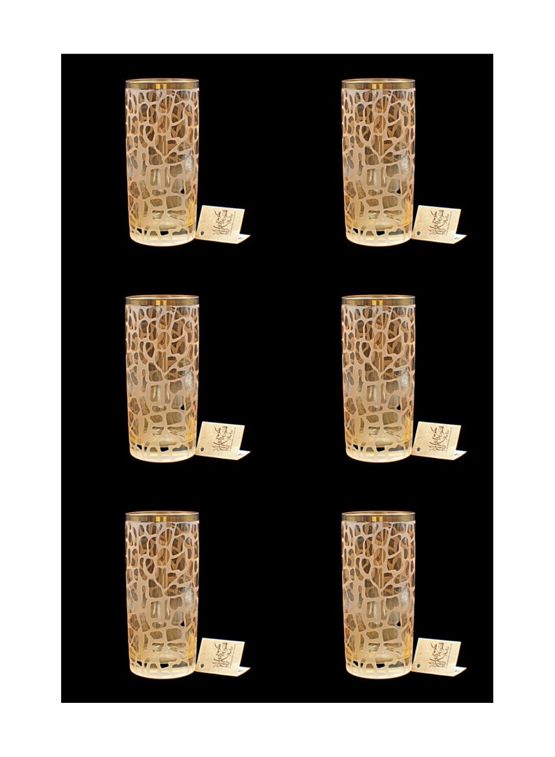 KuduArts Tumblers glass cups for water juice 6 pieces - Image 1